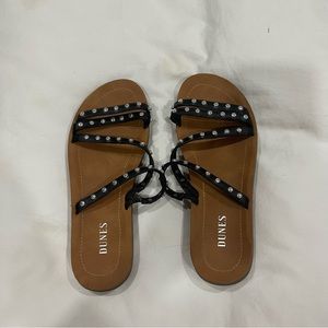 Dunes Black Sandals